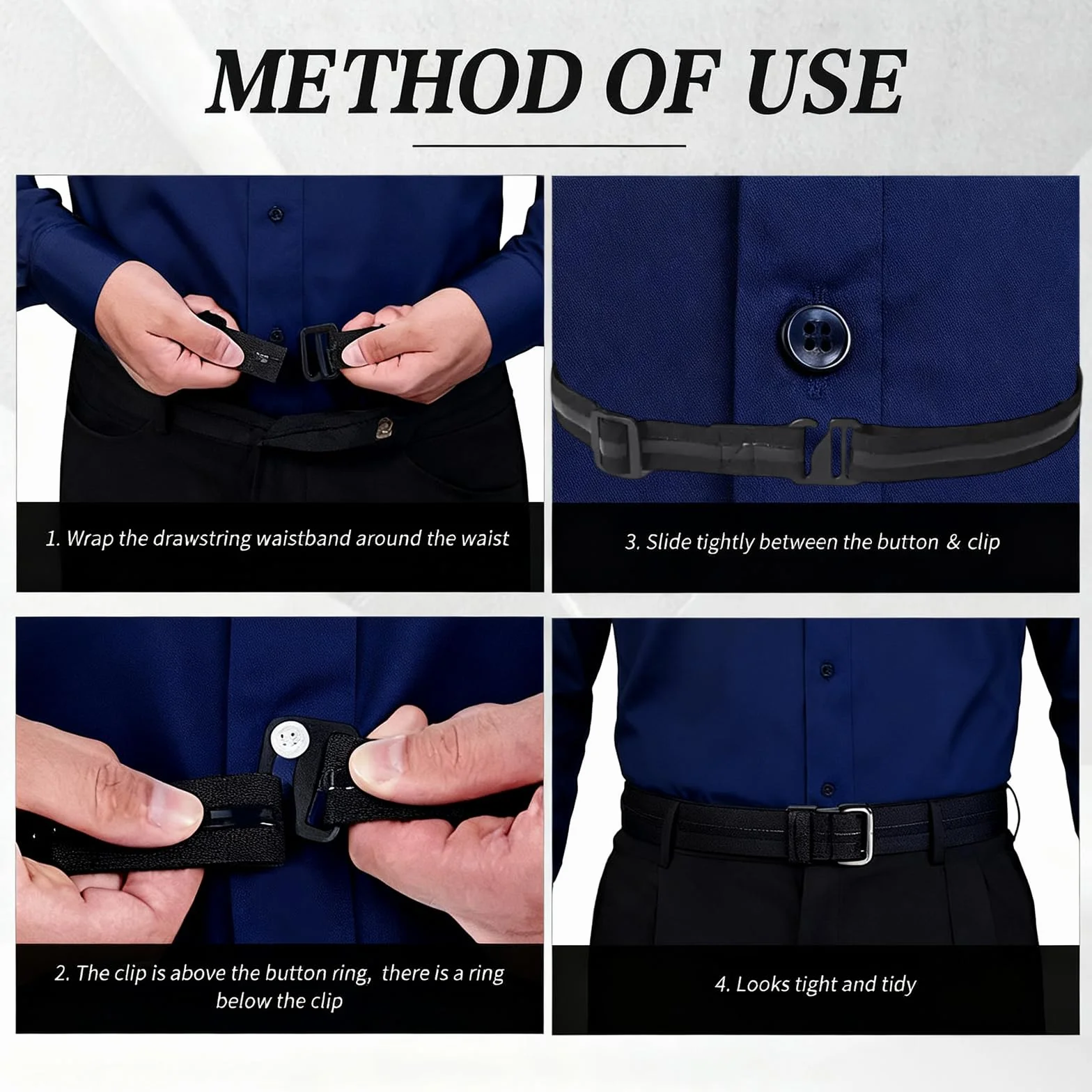 2 supporti per camicia da uomo, cintura per pantaloni per mantenere camicie invisibili, cintura elastica da uomo, cintura invisibile da donna con fibbia piatta, antiscivolo, regolabile