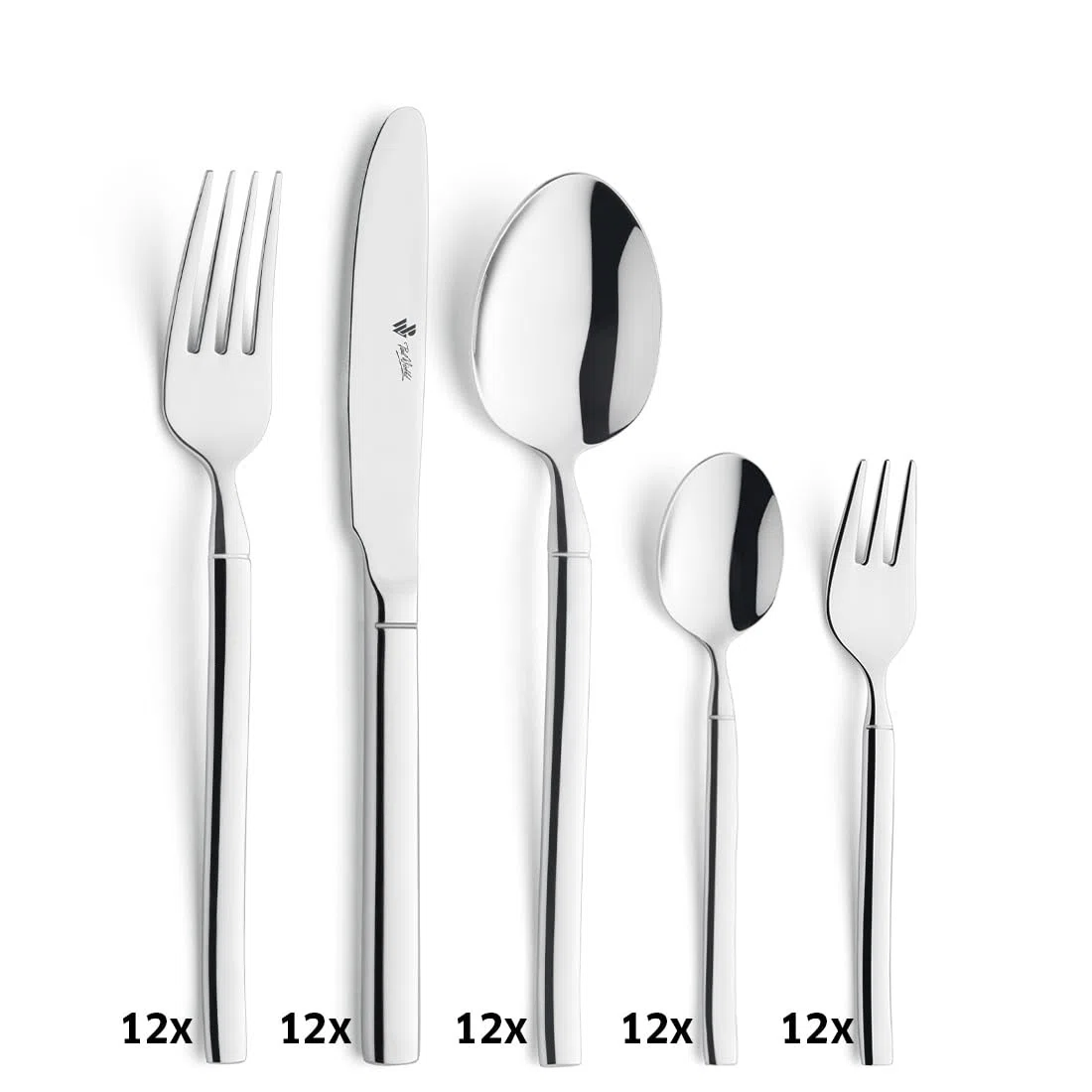 Paul Wirths 68 Set di Posate Pezzi, per 12 Persone, 18/10, in Acciaio Inox lucidato, Bali 5000, w15000663