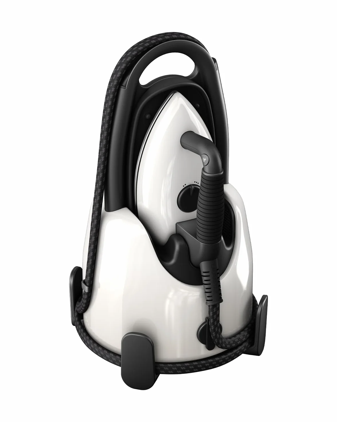 Laurastar Lift Pure White, Ferro da Stiro con Caldaia 3in1, Stira, Elimina le Pieghe e Igienizza i Tessuti, Vapore Igienico, Design, Serbatoio Rimovibile dell’Acqua, Stirare Verticale, Bianco
