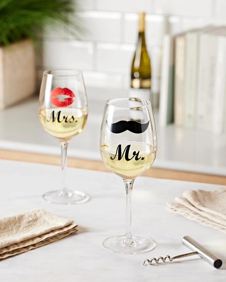 Bicchieri da Vino Mr e Mrs