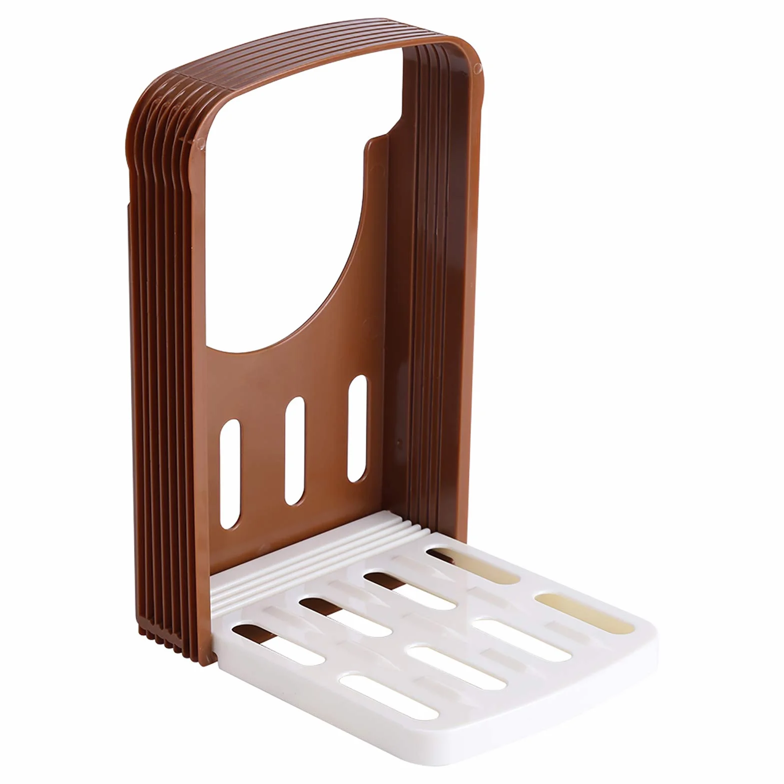 Affettatrice per pane, affettatrice per pane manuale guida per il taglio del pane tostato tagliere il pane con supporto per briciolare con 4 diversi spessori sandwich maker toast affettatrice