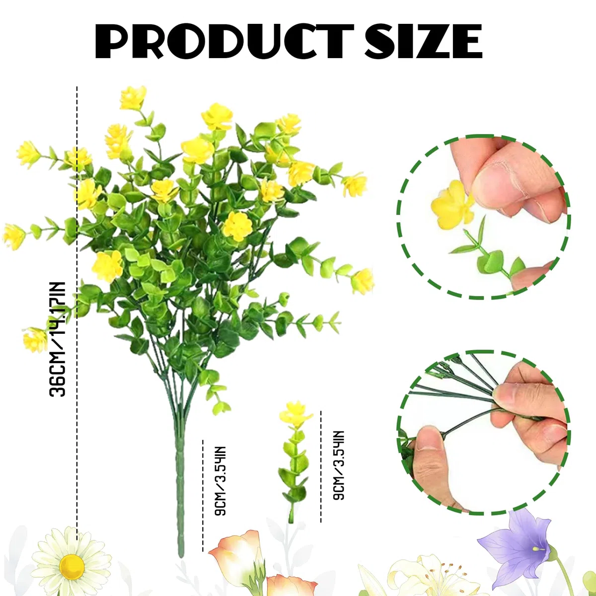 7 Pacchetti di Stili Diversi Fiori di Plastica Fiori Finti per Decorazioni Fiori da Esterno, Fiori Finti da Esterno per Balcone, per La Decorazione Del Giardinaggio di Nozze In Giardino