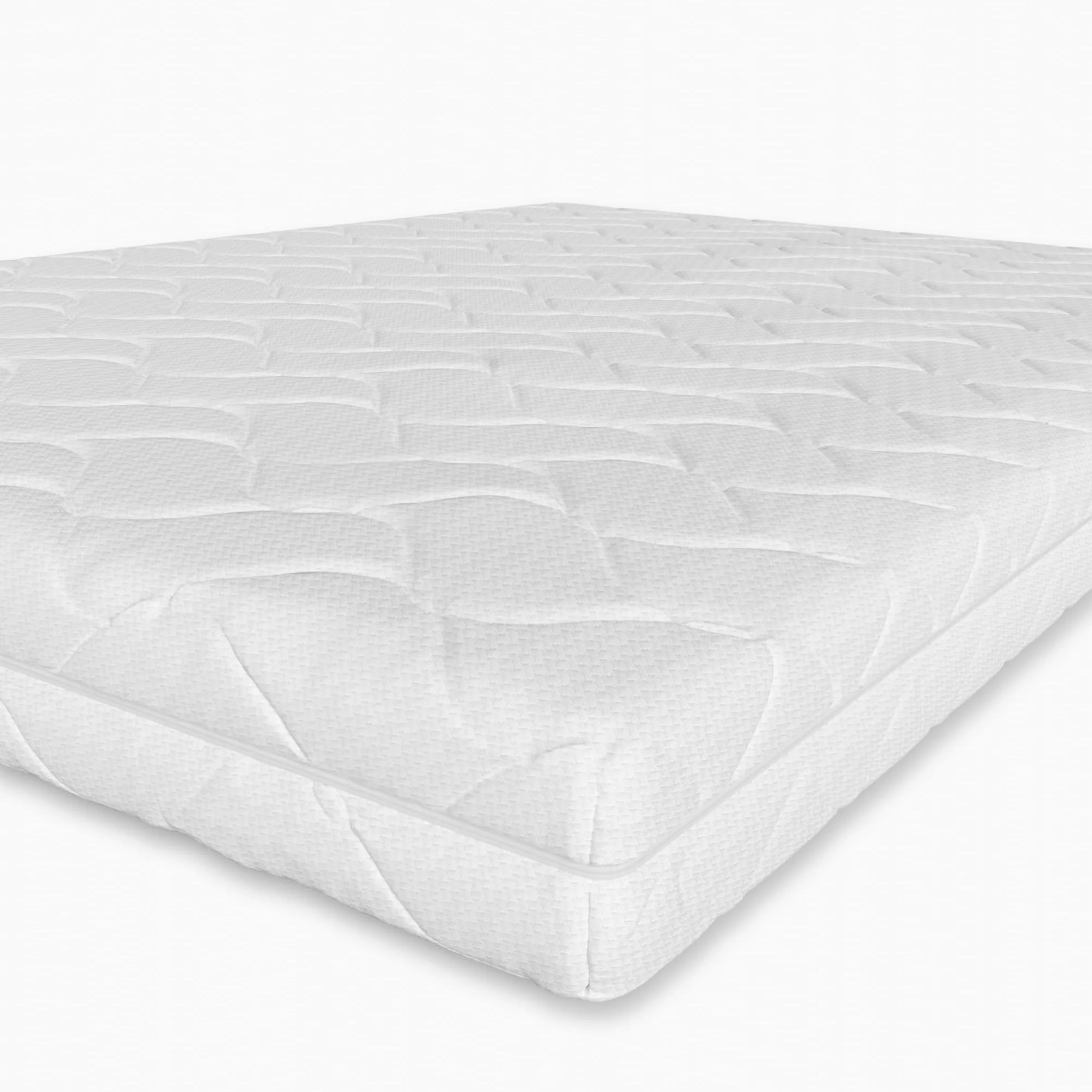 Amazon Basics Materasso Matrimoniale in schiuma comfort a 7 zone, Medio-rigido (H3), 140 x 200 x 15 cm, Bianco