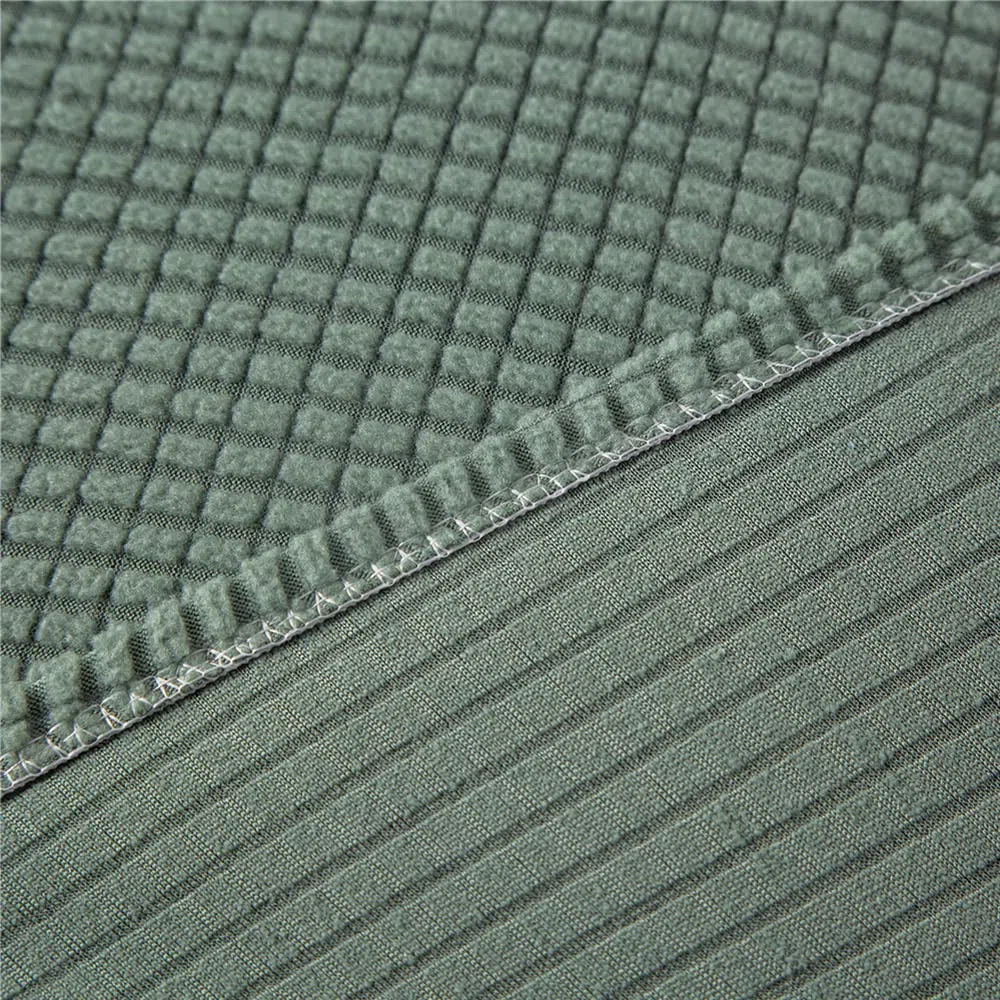 Highdi Jacquard Fodera Copripoltrona Senza Braccioli Elasticizzato, Copridivano Coprisedie Accent con Schienale 1 Posto Lavabili Removibili Coprisedia per Sala da Pranzo Soggiorno (Verde oliva)