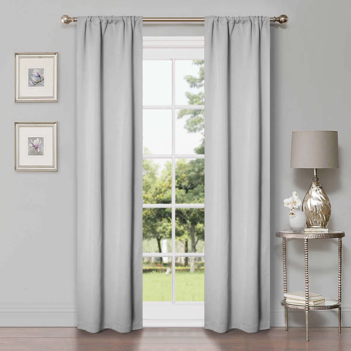 Superior Tende oscuranti, camera da letto, accenti per finestre del soggiorno, blocco solare, termiche, classiche moderne, collezione solida, set di 2 pannelli, tasca per asta, 66 x 213 cm,