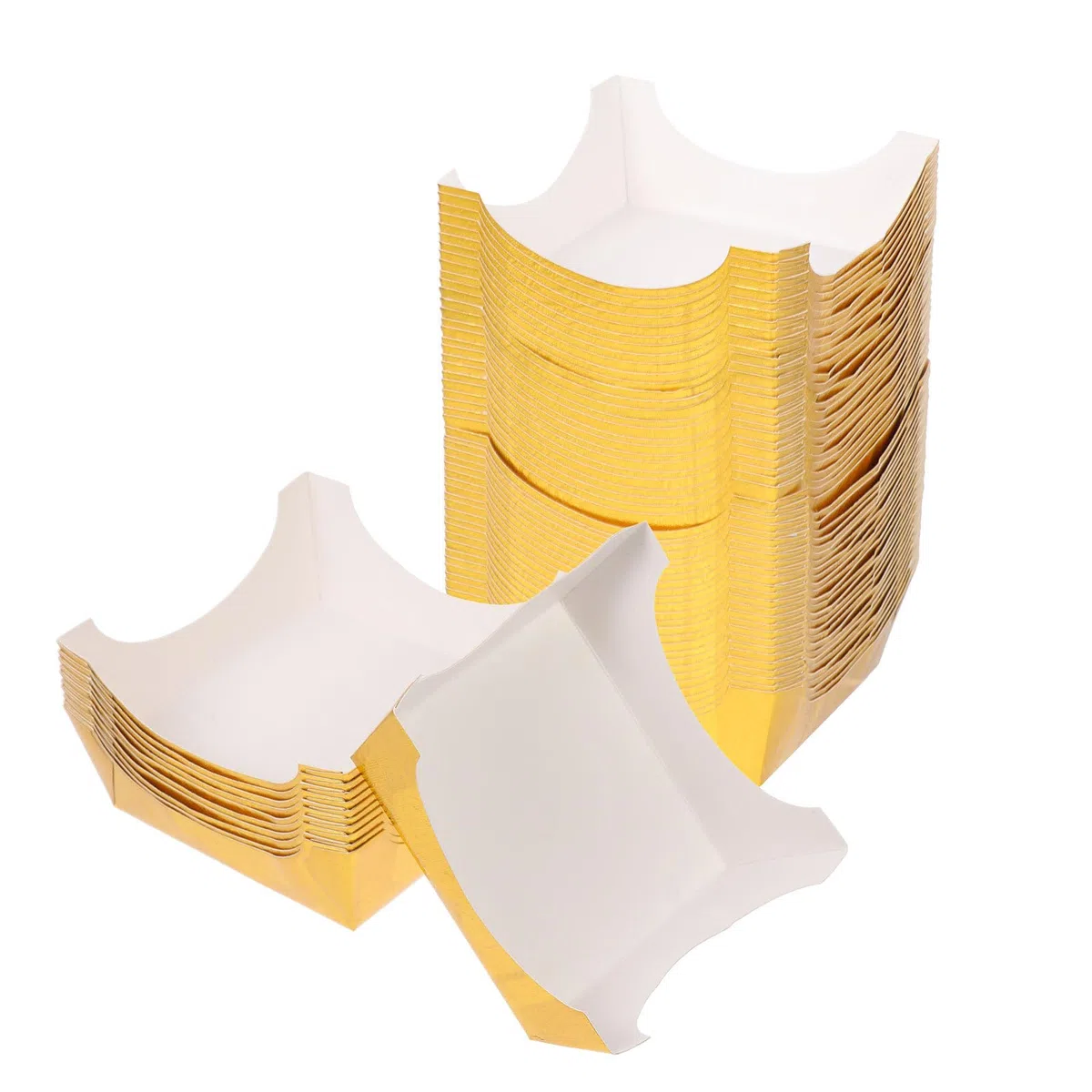 100 Pirottini Quadrati per Torte in Carta Oro, 100 Pezzi Resistente ad Alte Temperature e Non Deformabile, per Muffin, Cupcake e Feste
