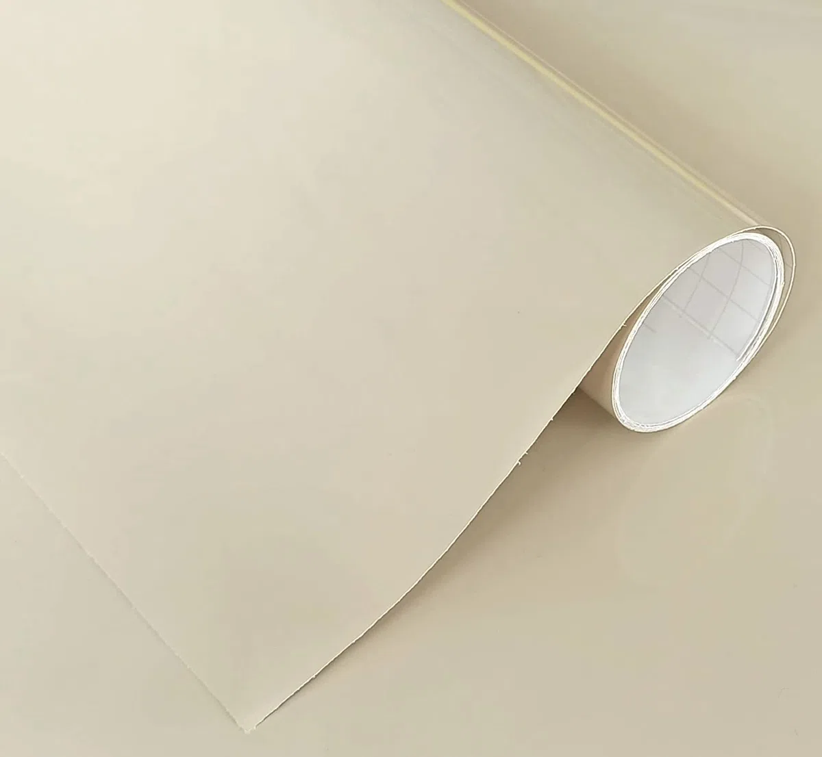 Carta Adesiva per Mobili Beige 40x300 cm Pellicola Adesiva Lucida per Parete Cucina Porta Finestra Vinile Rivestimento Decorativo (40x300 cm, Beige)