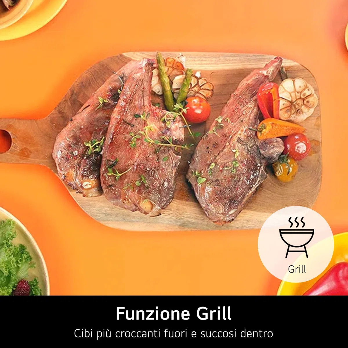 LG MH6032GAS Forno Microonde 20 Litri con Grill al Quarzo, 700 W, Programmi Automatici, Scongelamento Rapido Defrost, Funzioni Timer e Orologio Smart Diagnosis, Scaldavivande, Nero