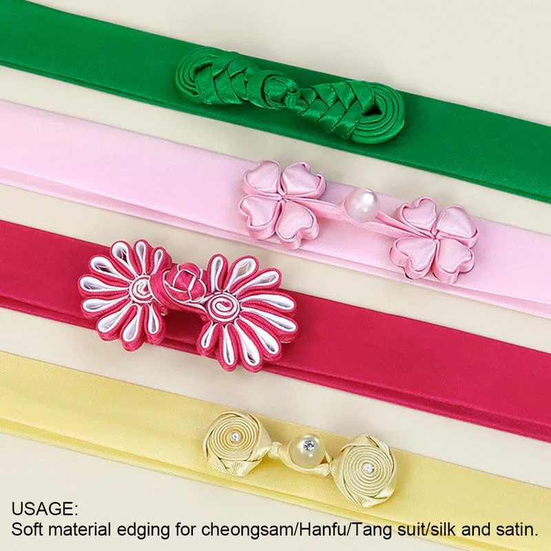 Nastro di raso rosa chiaro, 5 m, larghezza 2,5 cm, nastro sbieco per cucire bordi in tessuto