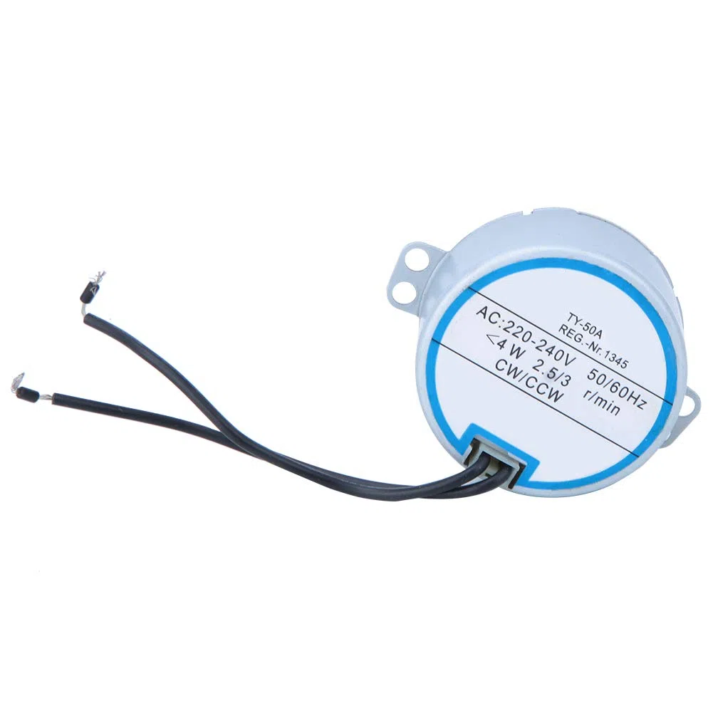 Motore Sincrono AC 220-240V 50/60Hz 4W con Direzione CW/CCW, Scatola Ingranaggi per Piattaforma Girevole e Automazione, Motore Elettrico per Ventilatore a Testa Mobile