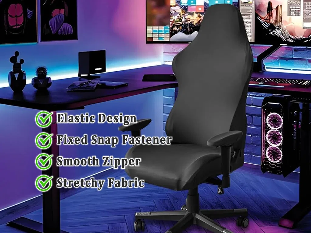 Rivestimento per Sedia da Gioco, 6 Pezzi Coprisedia da Gaming Elasticizzata, Copertura per Sedia da Gaming, Copri Sedia Gaming, Copertura per Sedia da Gaming, per Sedia Gaming, Sedie da Ufficio