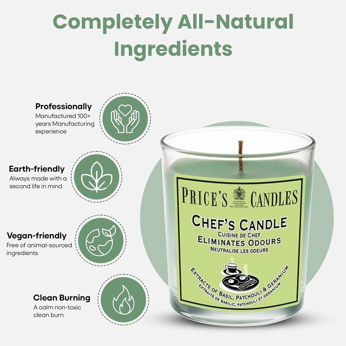 Price's Candles - Set di 3 candele in barattolo Chef’s Candles