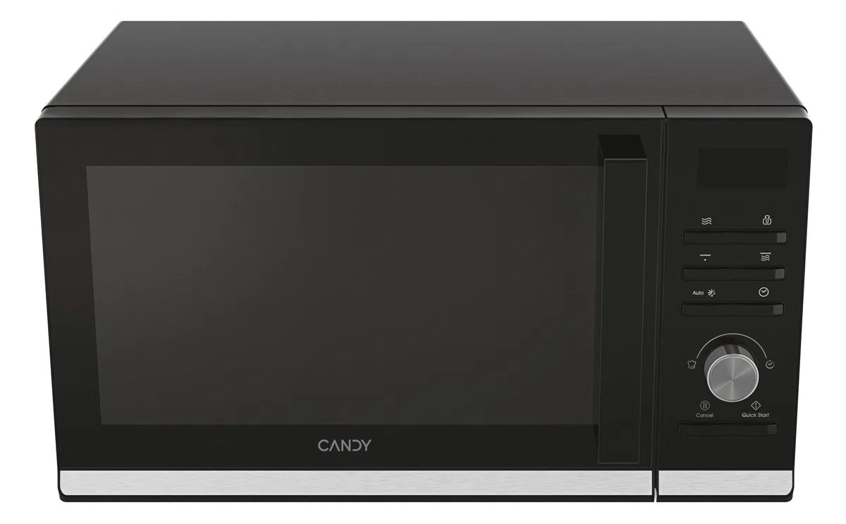 Candy Moderna Forno a Microonde con Grill, 25 Litri, 900W, 40 Programmi, 6 Livelli di Potenza, Funzioni Defrost e Autoclean, App hOn, Libera Installazione, 48,3 x 42 x 28,1 cm, Nero - CMGA25TNDB