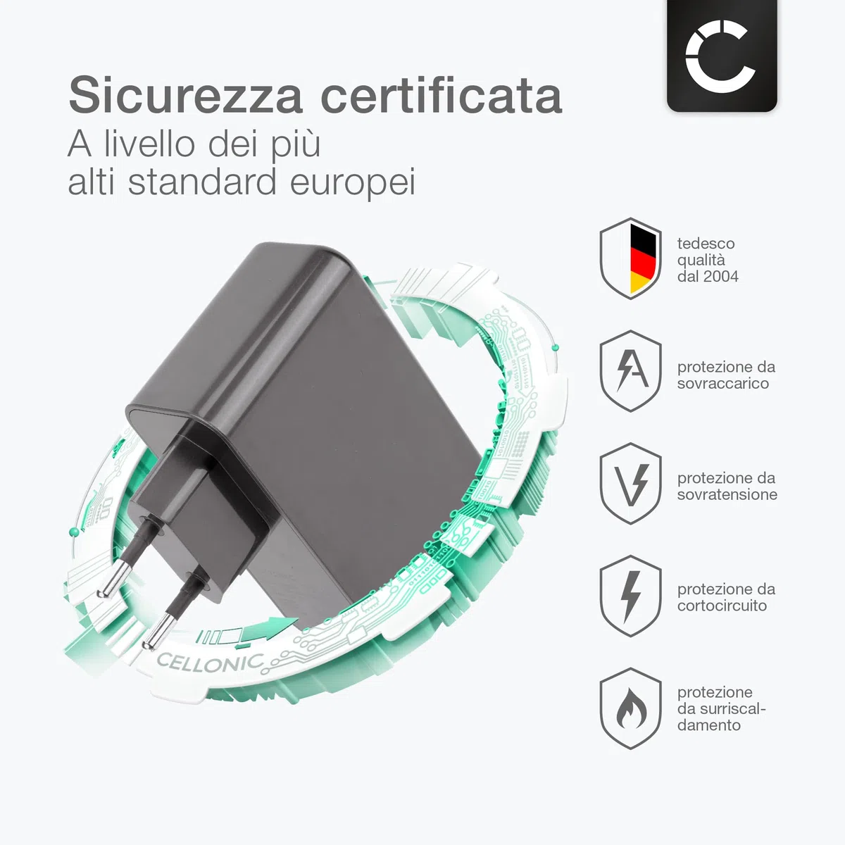 CELLONIC Caricabatteria compatibile con Dyson V10, V11, V12 & v15 Caricatore di ricambio 30.45V, potente & affidabile