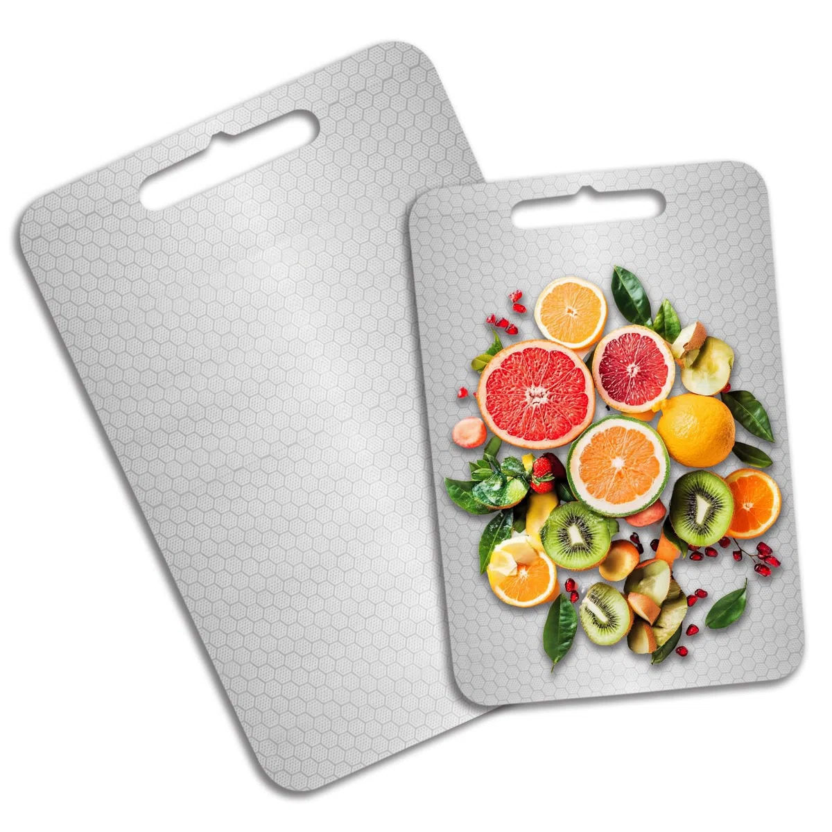 2 Pcs Tagliere in Acciaio Inox Alimentare, Taglieri Cucina con Manico Antiscivolo, Cutting Board con 2 Misure, Senza BPA, Ideale per Carne, Pane, Frutta, Tagliere Lavabile in Lavastoviglie