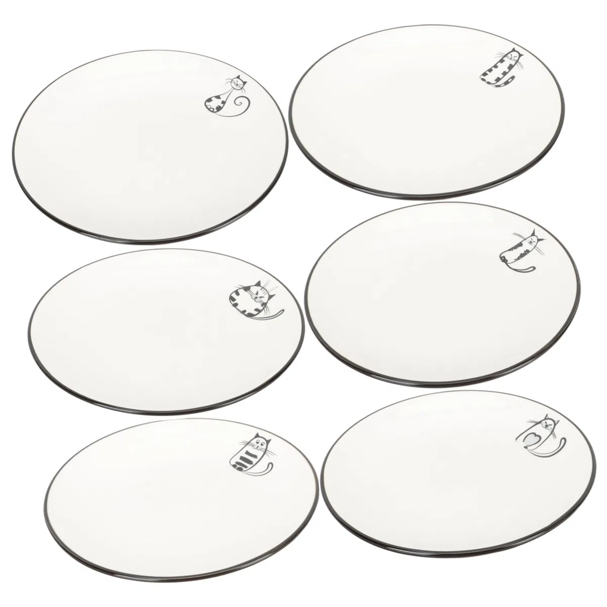 TOYANDONA Set da 6 Piatti in Ceramica Lisci e Lucidi Design Elegante e Forma Semplice, per Famiglie e Matrimoni, e Aspetto Raffinato Stili multipli