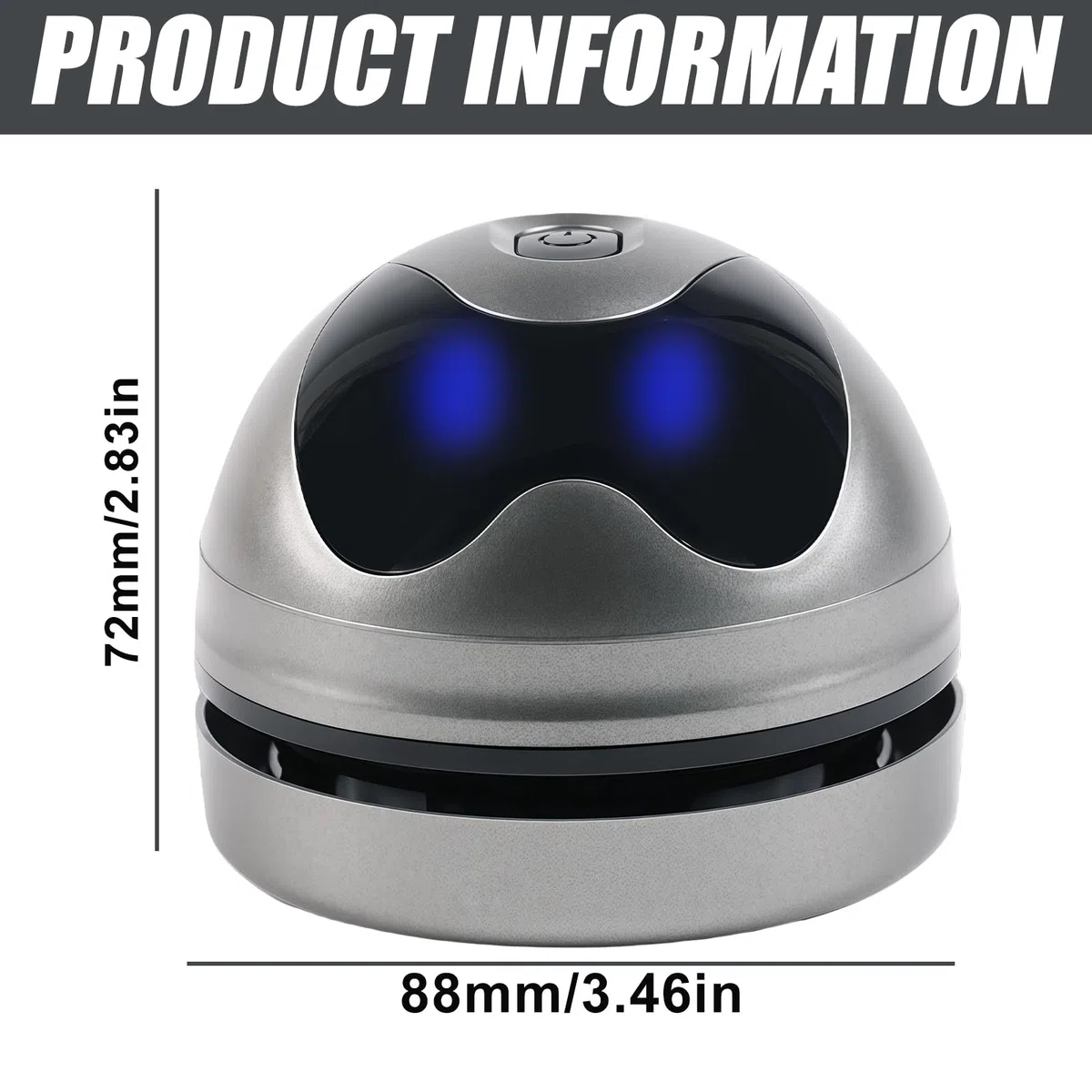 BAIFULAI Aspirapolvere da tavolo: mini aspirapolvere ricaricabile USB, portatile, senza fili, con 120 minuti, piccolo aspirapolvere a mano per desktop, ufficio, auto, scuola, casa