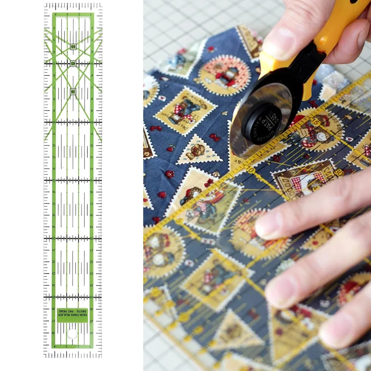 3 Pezzi Righello Per Cucito 15 x 30 Cm / 15 x 15 Cm / 5 x 30 Cm Trasparente Righello Patchwork Con Linee D'Angolo Riga Da Sarta In Acrilico Per Taglio Preciso, Cucito, Sartoria