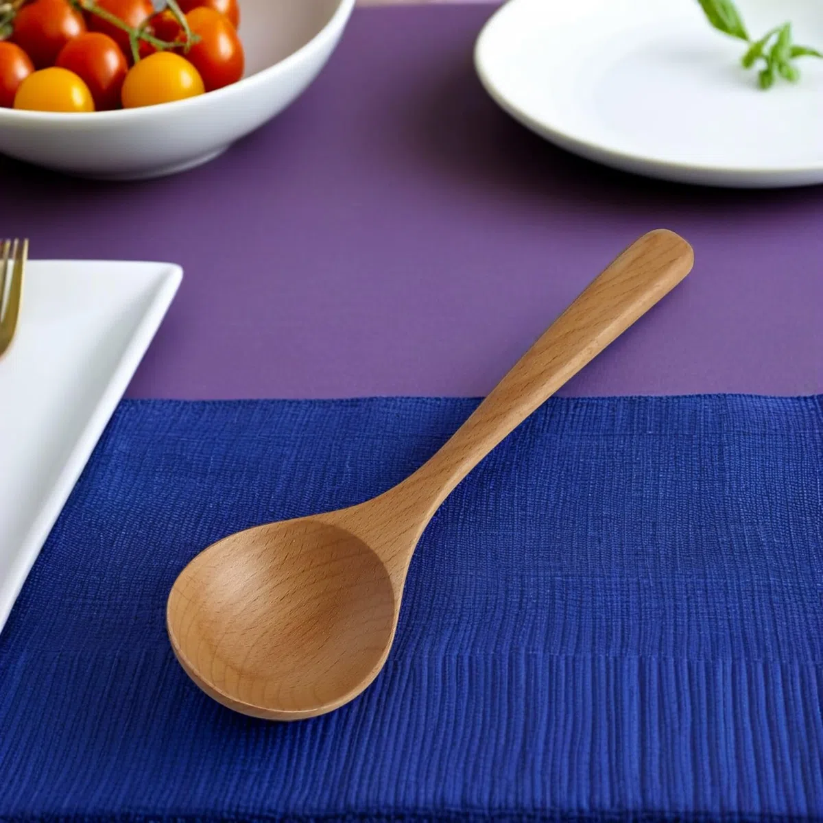 4 pezzi Cucchiai da Zuppa in Legno di Faggio Naturale Mestoli da Cucina Giapponesi con Manico lungo Ergonomico Utensili Delicati per Cucinare Zuppe Porridge e Stufati Protezione