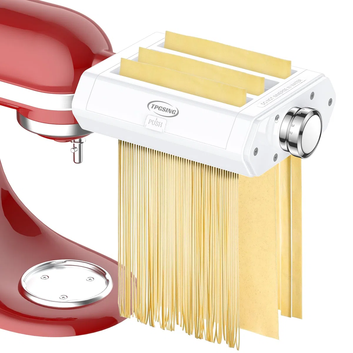 TPGSING Set 3 in 1 per robot da cucina KitchenAid, macchina per la pasta per KitchenAid, accessori per la pasta maker, set con rullo per pasta spaghetti, taglierina fettuccine