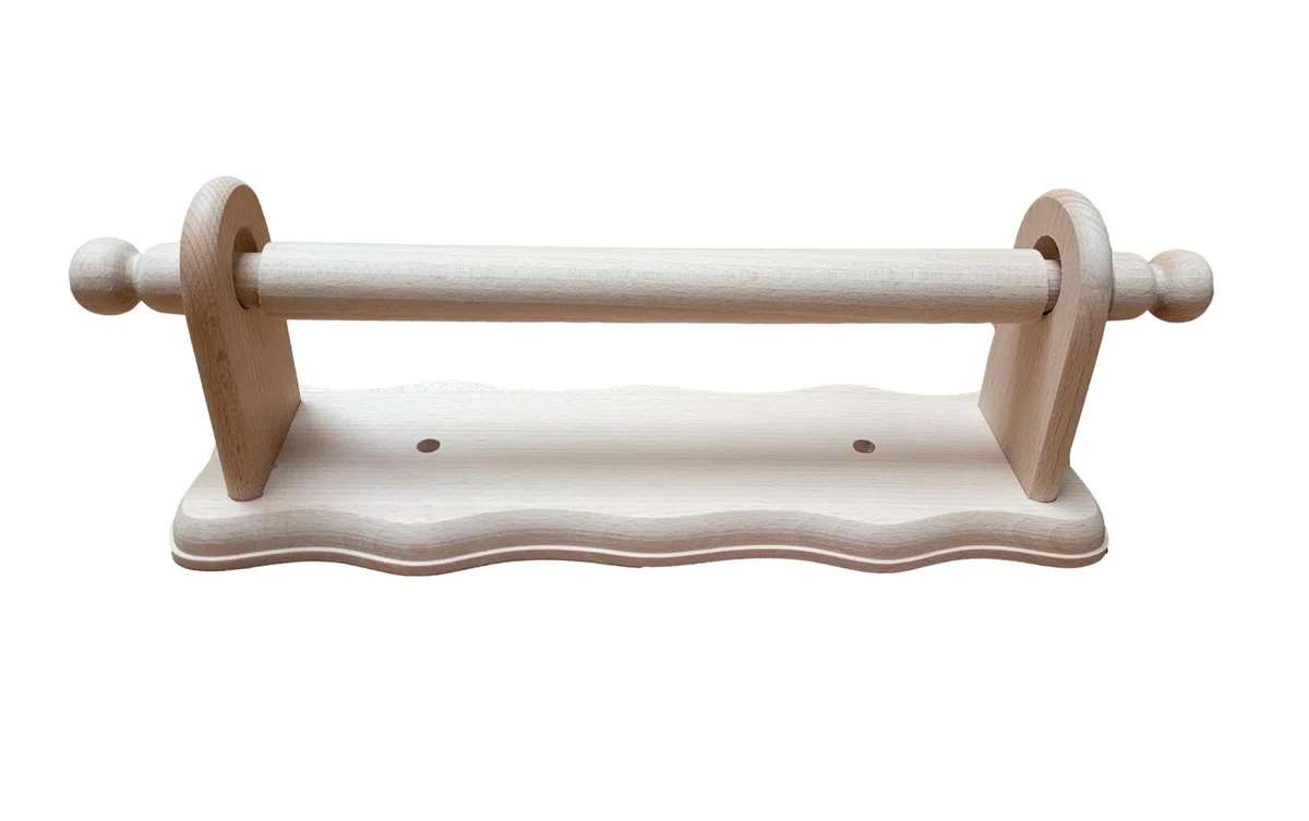 Wooden World Nuovo Cucina PORTAROTOLO FAGGIO Legno Muro Foglio Rotolo Asciugamano di Carta DISTRIBUTORE – Chiaro