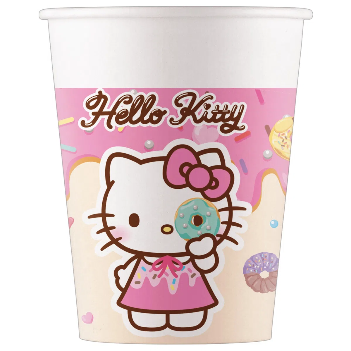 Procos - Decorazione per compleanno Hello Kitty & Kuromi, 52 pezzi, piatti, bicchieri e tovaglioli di carta per feste di compleanno per bambini, articoli per la tavola