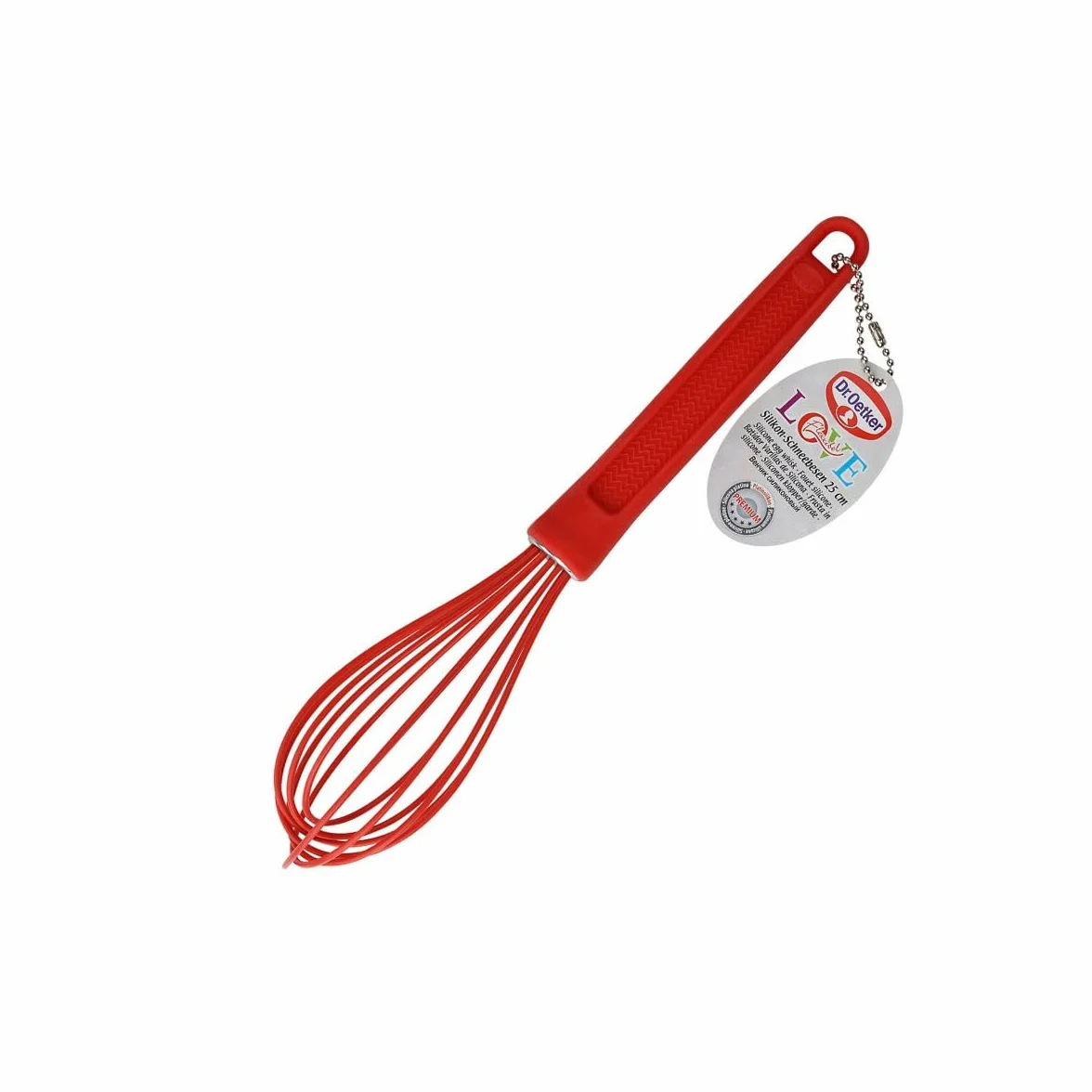 Dr. Oetker 1284 Frusta in Silicone al Platino di Alta qualità 25 cm, Rot