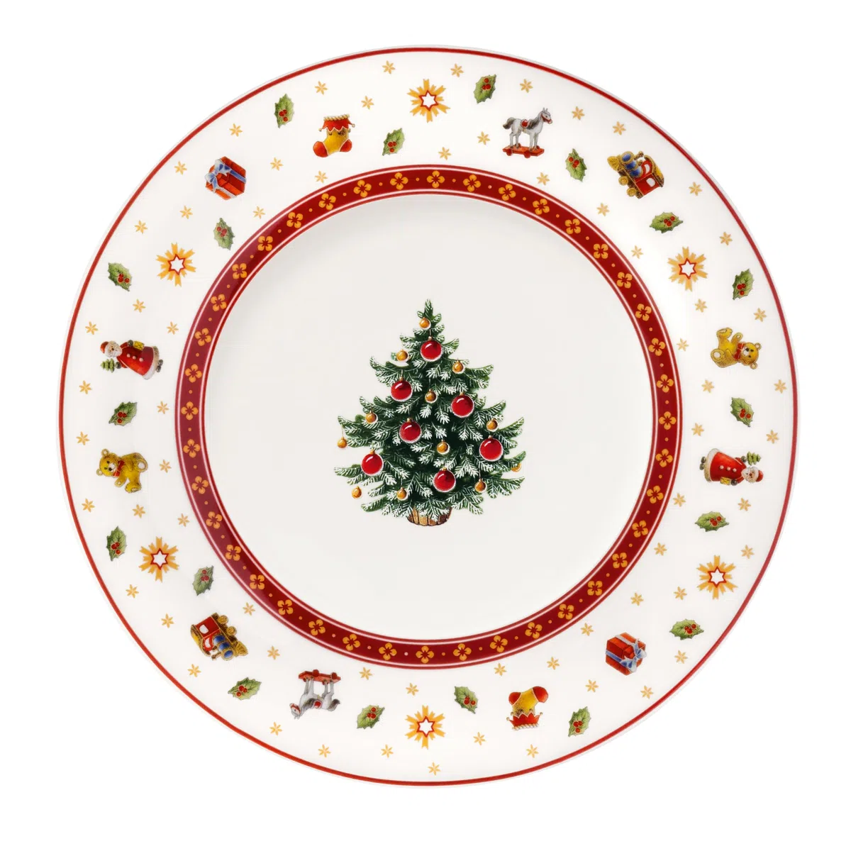 Villeroy & Boch - Toy's Delight Specials Piatto da Dessert 21,5 cm Rosso e Bianco, Lavabile in Lavastoviglie, Adatto per Microonde, Piatto da Colazione, Stoviglie, Xmas, Natale, Porcellana Premium