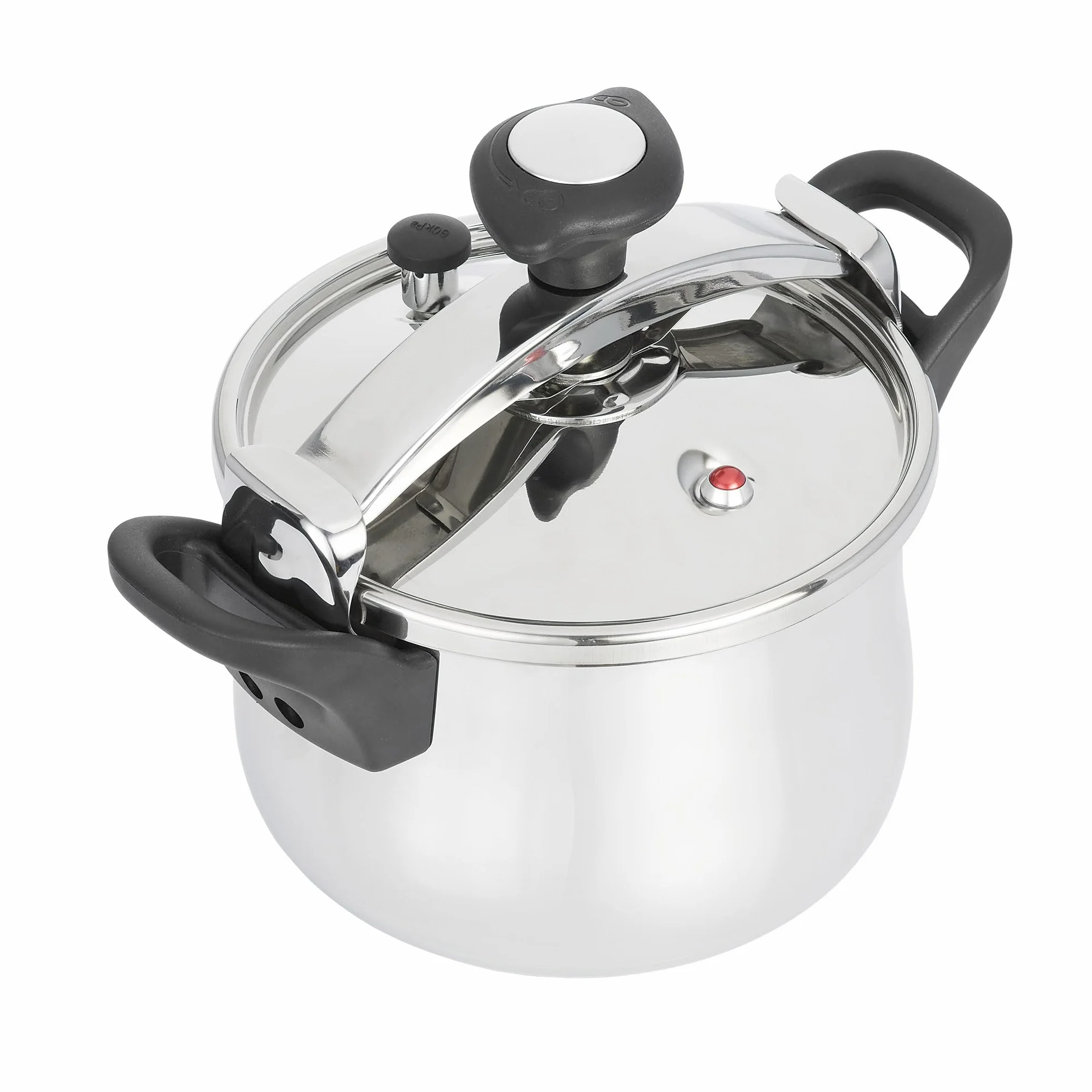 JATA HOGAR OPC12 - Pentola a pressione 12 litri in acciaio inossidabile | Modello OPC12 | Adatta per induzione, gas, elettrico e vetroceramica | 3 sistemi di sicurezza | Chiusura progressiva con