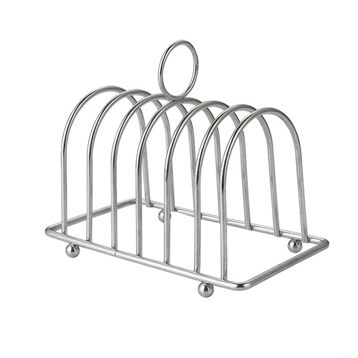 Porta pane tostato in acciaio inossidabile, 6 fette di fette di pane tostato, organizer per fette di pane tostato, 14,5 x 8 x 7,8 cm