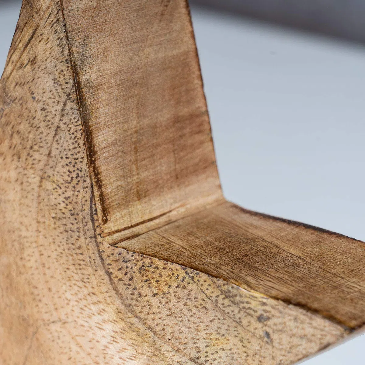 levandeo Stella in Legno Mango 20 cm Legno di Mango Marrone Naturale Decorazione da Tavolo Decorazione in Legno Pezzo Unico, in Legno di Mango, 14cm