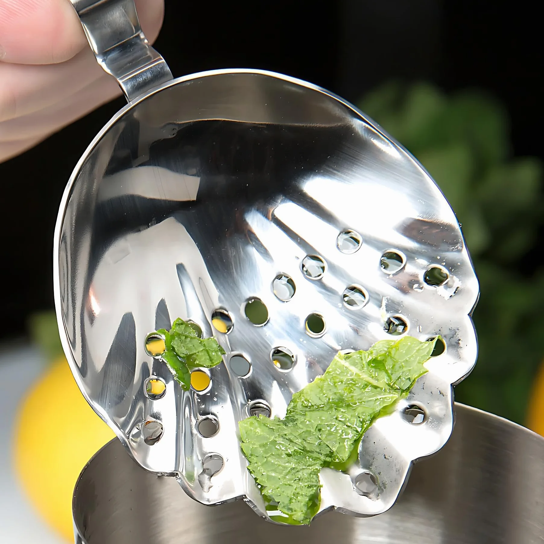 Julep Strainer, Filtro da Cocktail Professionale in Acciaio Inossidabile per Bar per Bar Domestico o Commerciale