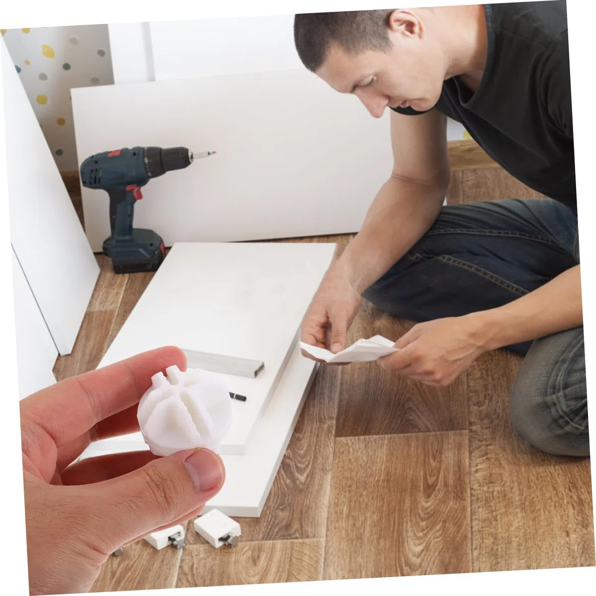 10pezzi Connettori Per Scaffali Griglia in Plastica Bianca Accessori Per Organizer Armadio Elementi Di Stoccaggio e Scaffali Per Scarpe in Casa Ufficio e Garage