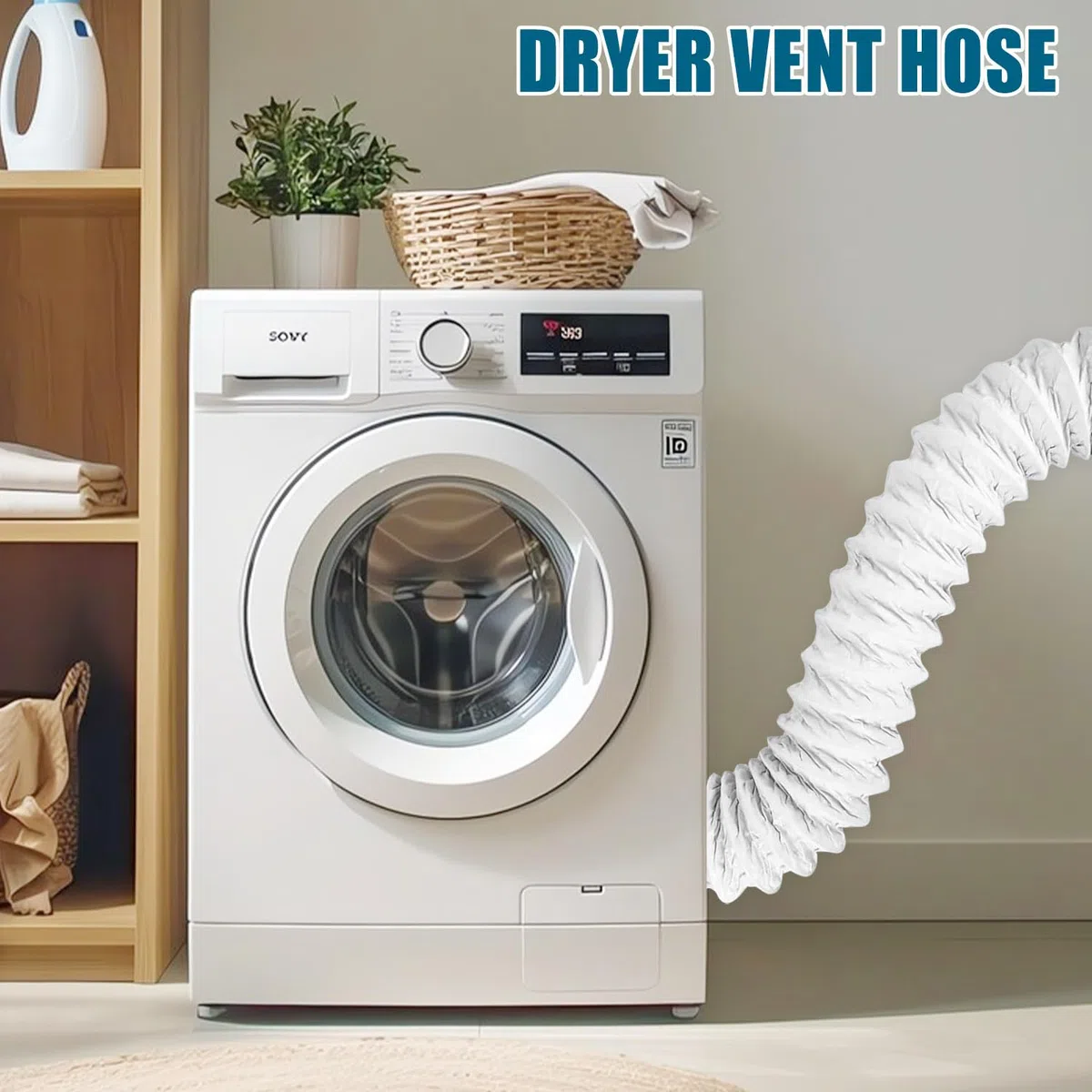 Tubo per aria condizionata, 3m tubo di ventilazione da 100 mm, tubi di scarico, resistente al calore, resistente alla corrosione, per Impianti di Climatizzazione, Asciugatrici, Cappe Aspiranti