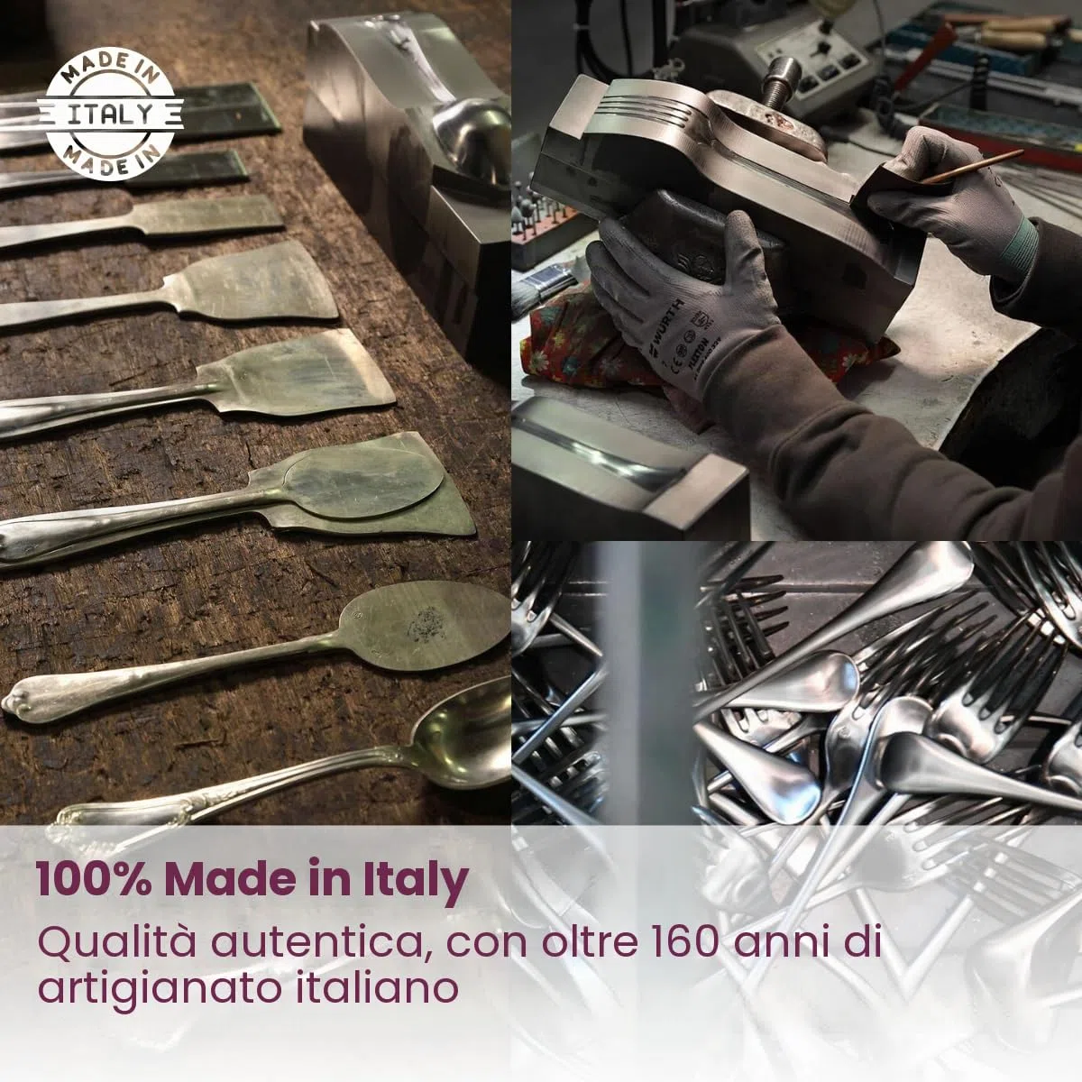Sambonet Linear 52513-N1 - Set di Posate da Tavola monoblocco in acciaio inox 18/10, per 6 persone, 30 pezzi: 6 forchette, 6 cucchiai, 6 coltelli, 6 forchette dolce, 6 cucchiaini tè