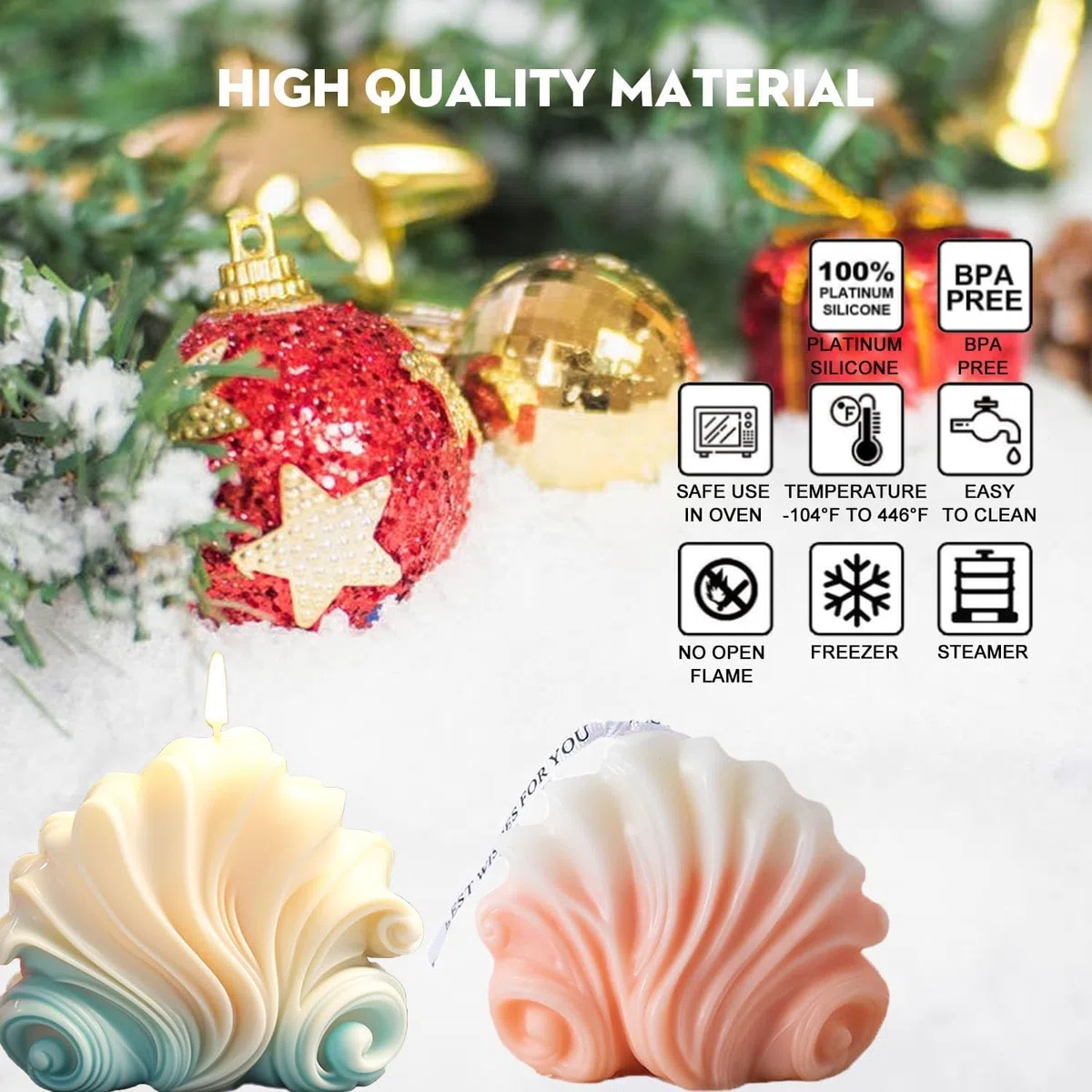Stampo per candele 3D conchiglia silicone fai-da-te