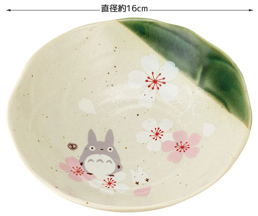 Studio Ghibli via Bluefin My Neighbor Totoro Traditional Japanese Dish Series – Piatto da insalata/ciotola [Sakura/Cherry Blossom] – Merchandise ufficiale Studio Ghibli (modello: CHMD2-A)