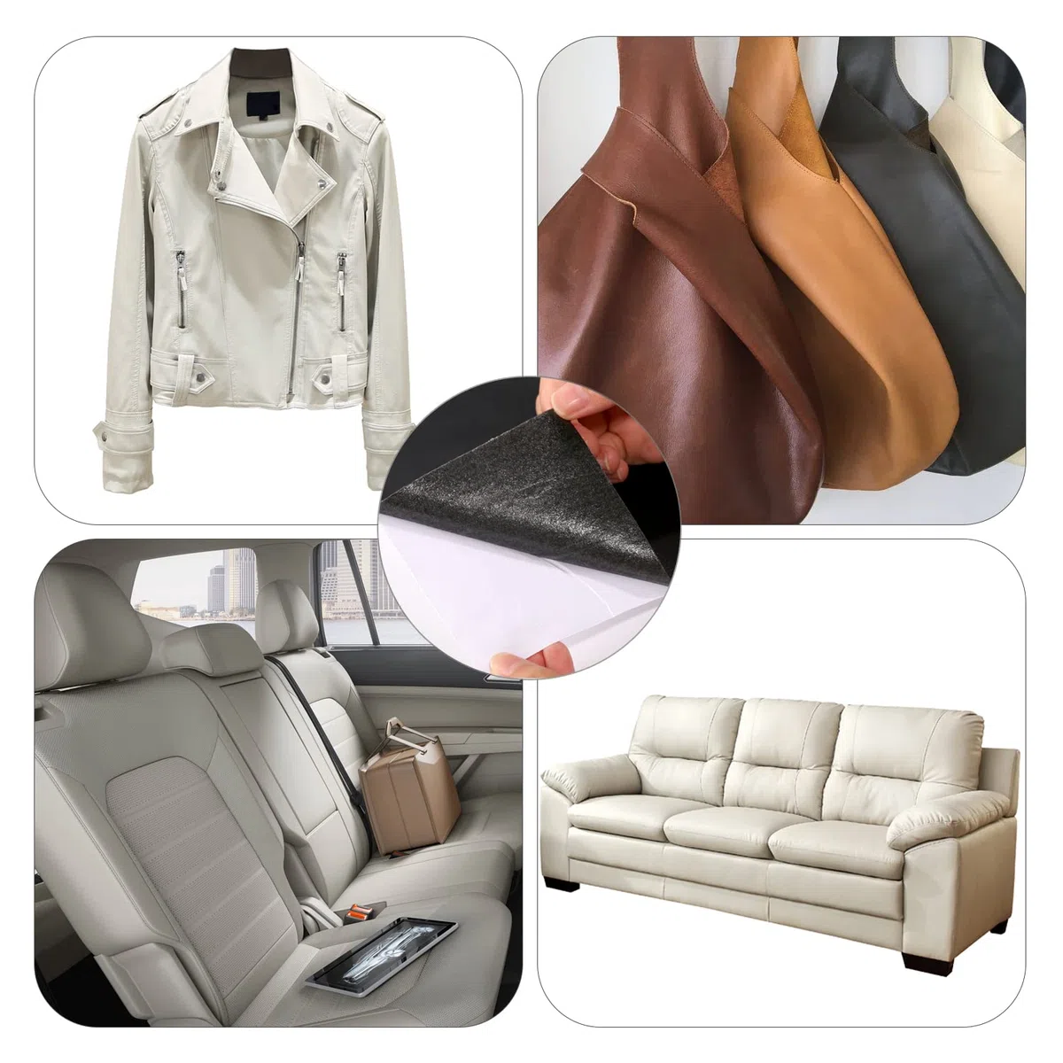 Toppe per Riparazione Autoadesive in Pelle PU 40 x 150 cm, Ecopelle Adesiva Toppa per Riparazione in Pelle per divani, sedili per auto, borse, giacche, sedili, artigianato fai-da-te, Beige