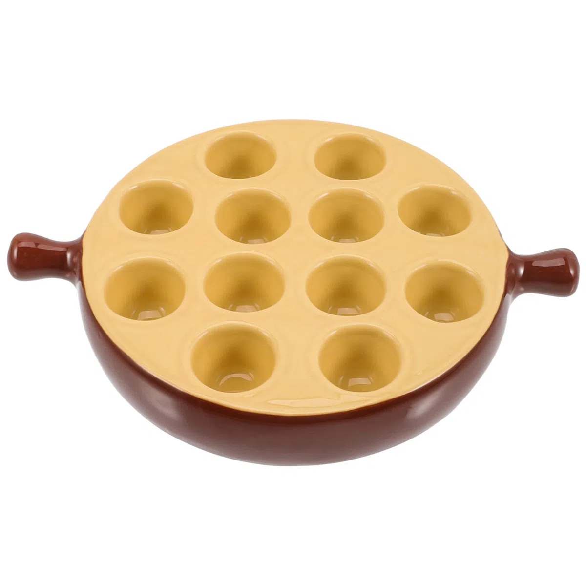 Garneck Piatto per Lumache Scomparti in Ceramica Fondo Resistente per Cottura Uniforme per Ristorante e Cucina Domestica