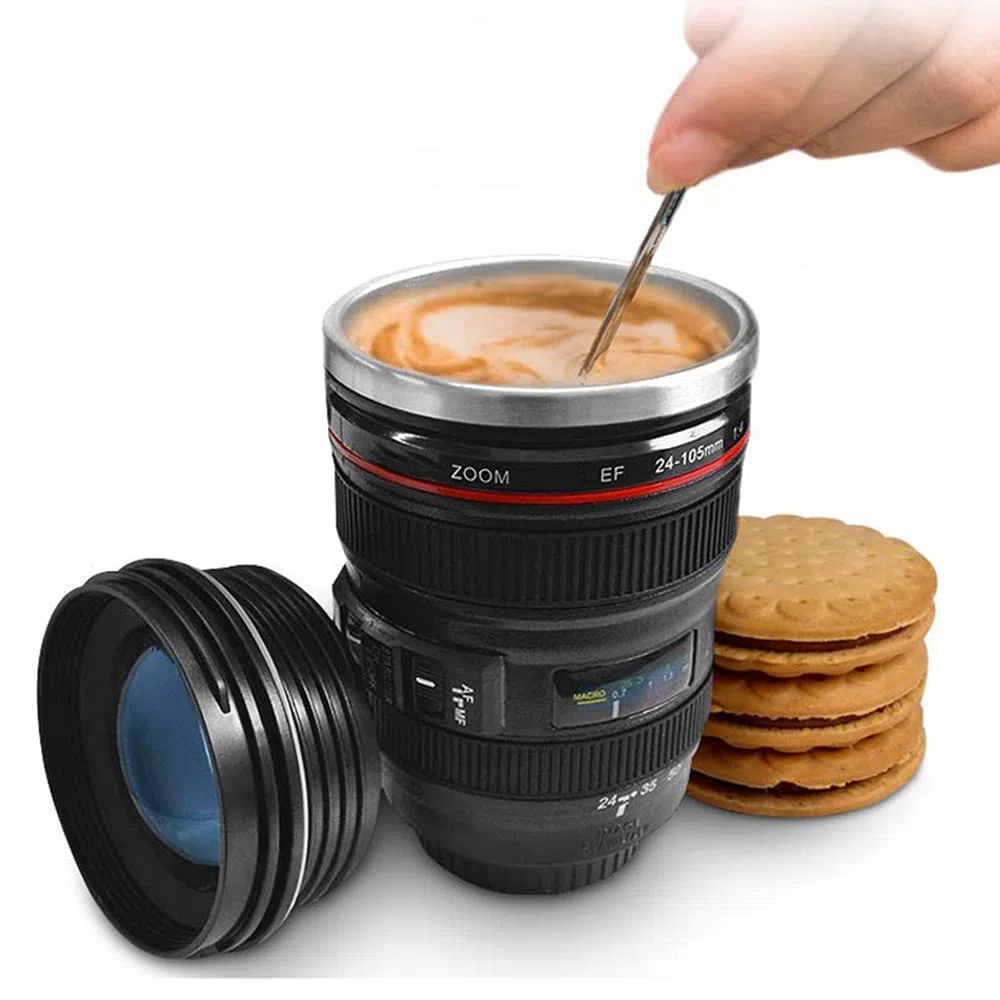 Tazza Viaggio Caffè Obiettivo Camera Lens Tazza Auto Ufficio Acciaio Inox Tumbler Travel Mug Tazze Macchina Fotografica Mug Bpa Free Tumbler Cup