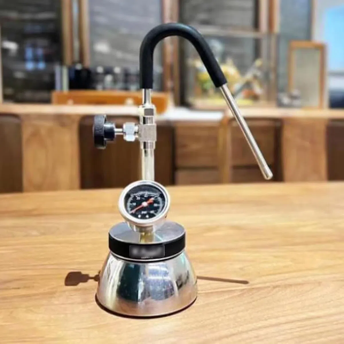 Macchina For Schiumare Acqua Bollente A Vapore, Montalatte Da Esterno, Con Ugello A 3 Fori, Bollitore In Acciaio Inossidabile, Riscaldamento A Induzione, Con Manometro Della Pressione Dell'aria
