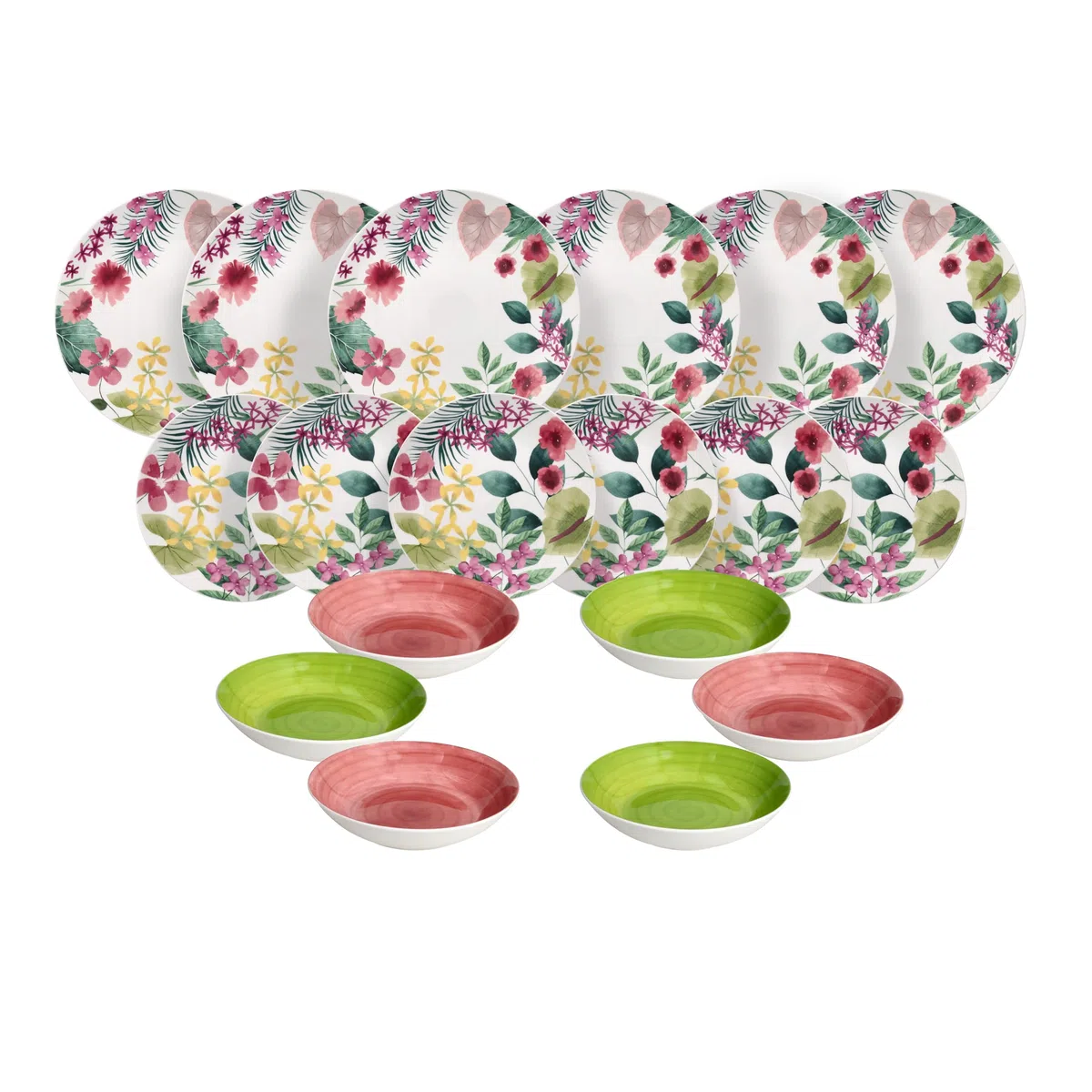 Tognana Kalima, Servizio piatti per 6 persone 18 pezzi, porcellana, multicolor