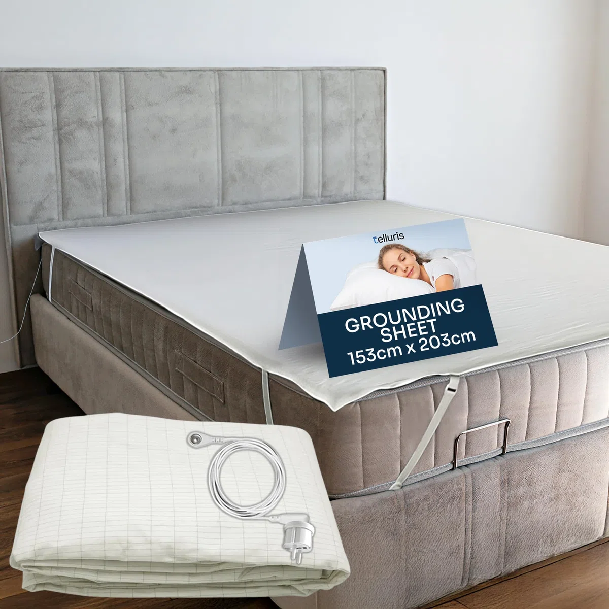Lenzuolo di Messa a Terra - Materasso Conduttivo in Filo di Rame per Benessere e Ricarica Elettrica - Equilibrio Energetico per Notte di Relax e Riduzione Stress per Uomini e Donne