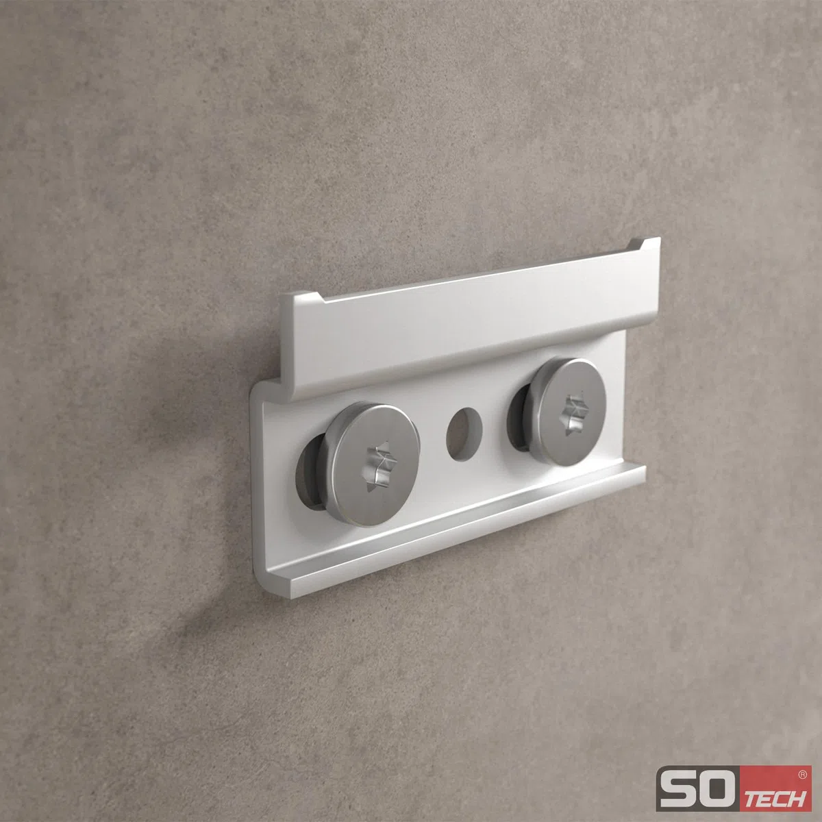 SOTECH 2 x Sppendiabiti Set Completo Bianco Supporto a parete Supporto per armadio Capacità di carico 120 kg