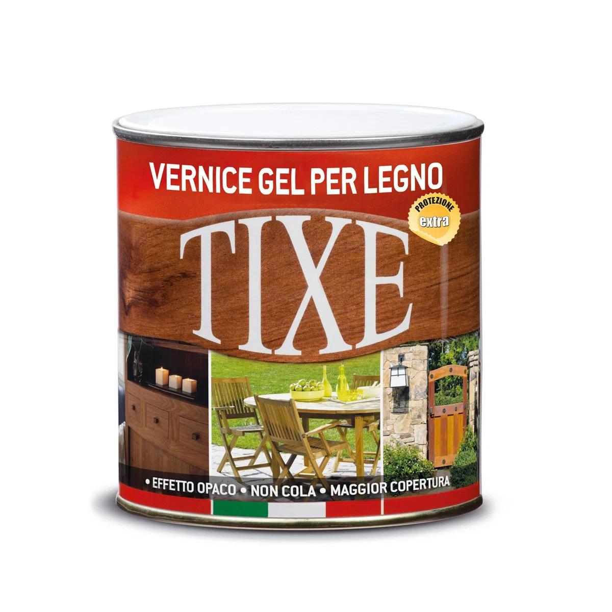 TIXE 504.606 Satinata Gel per Legno, Vernice, Noce Scuro, 750 ml