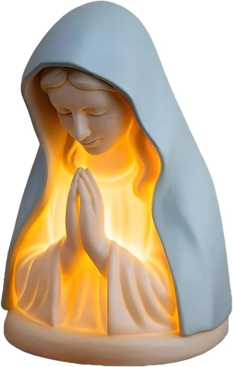 Generico Notturno Madonna | Statua Luminosa della Sacra Vergine Maria - Accessorio Casa per Camera Notturna Angolo Preghiera Cucina Soggiorno