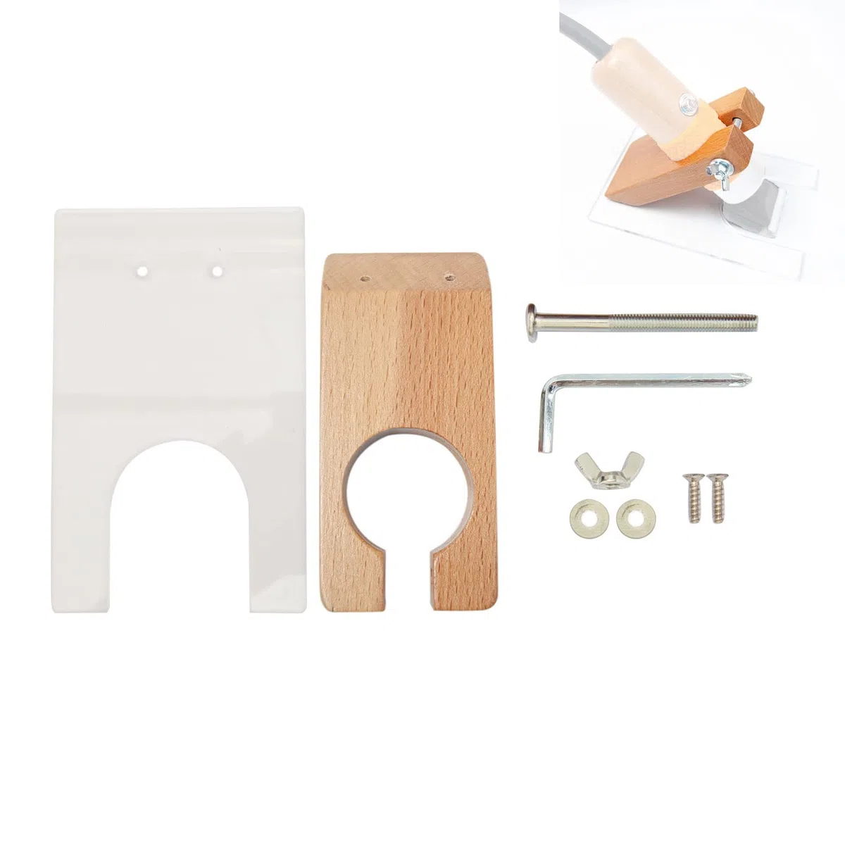 zalati Tappeto Trimmer Holder Tappeto Tufting Shearing Guide Scaffale in Legno per 200W Tappeto Surface Clipper - Legno
