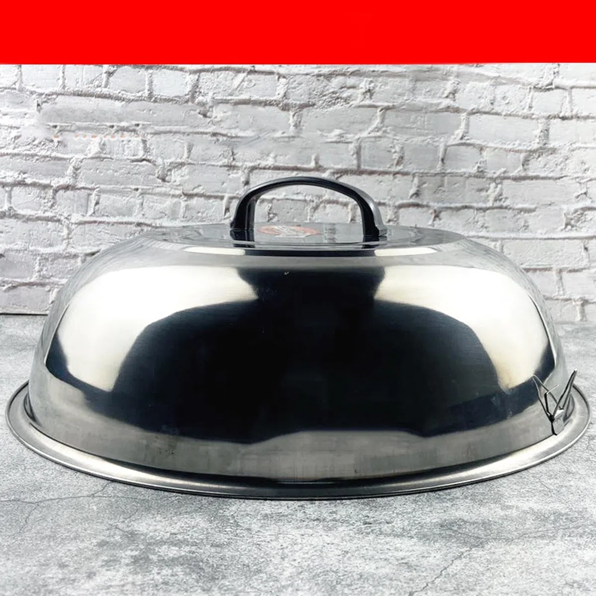 Copertura per pentola in acciaio inossidabile, cupola sciogliere il formaggio e copertura cottura a vapore, rotonda imbastire coperchi wok con manico, coperchio pentola (36 cm)