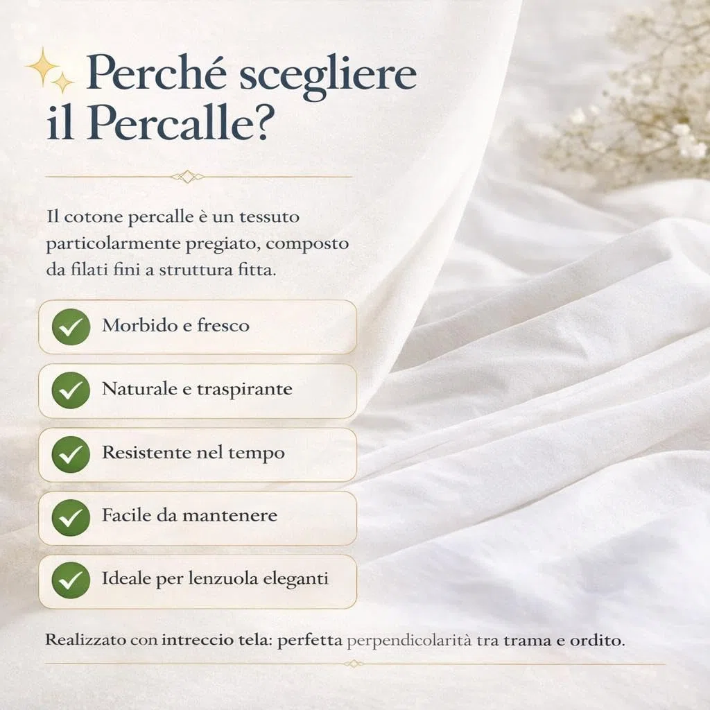 Corredocasa Lenzuola Completo Letto in Percalle, Made in Italy - 100% Cotone Percalle - Set Lenzuolo Sotto con Angoli, Sopra e Federa Elegante (Una piazza e mezza, Cipria)