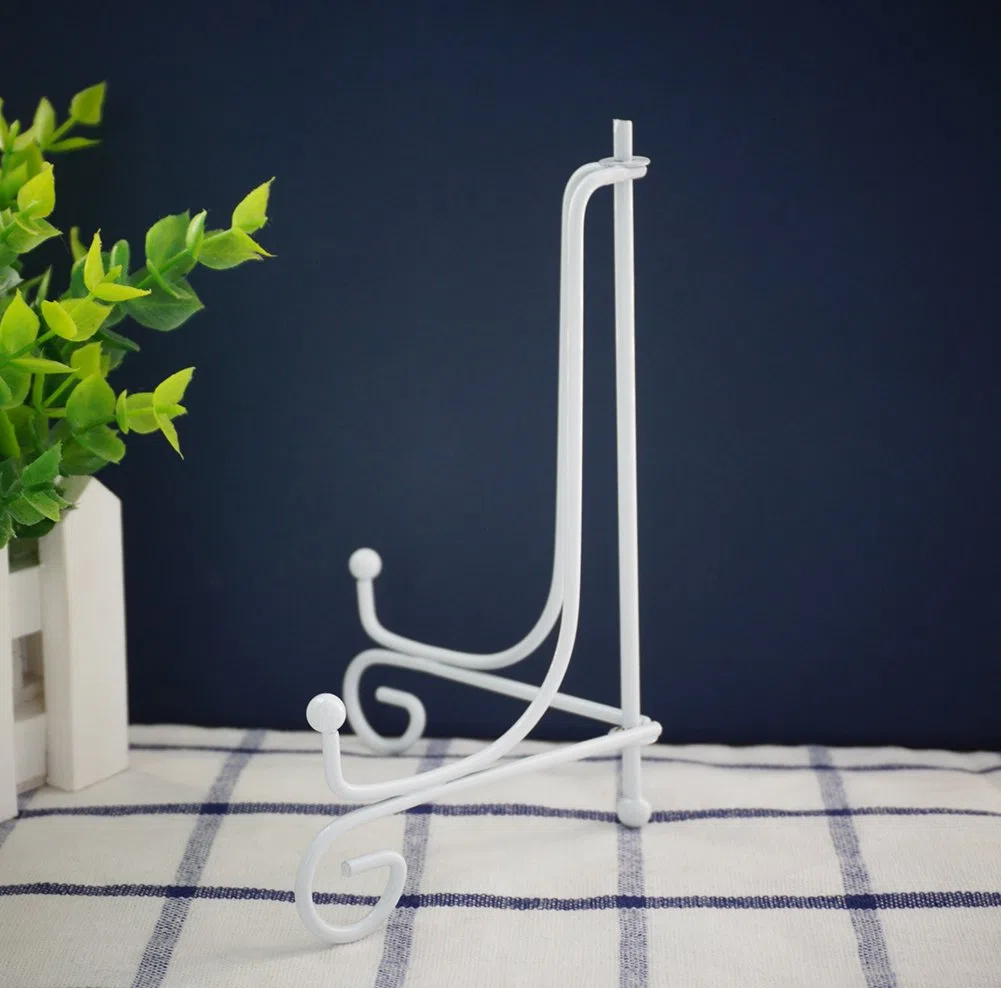 6 Pollici Bianca Ferro Supporto Cavalletto Decorativo per Foto, Piatti, cornici, Libri di Cucina, Piatti Decorativi, Tablet e Arte, Bianco 2 Pezzi